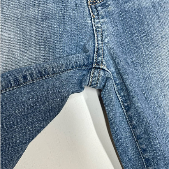 Paige Kylie Crop Cuffed Light Wash Jeans Women’s Size 27 Distressed - Picture 7 of 9